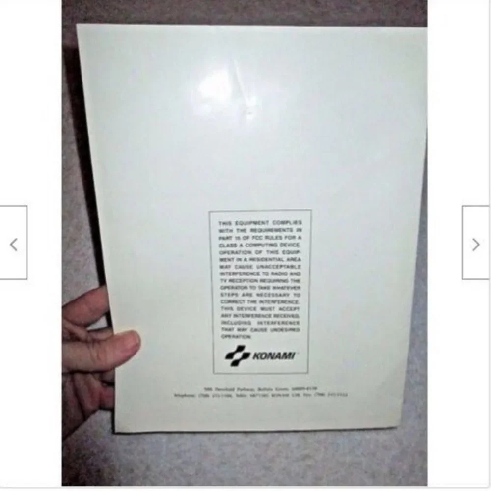 Vintage Simpson ARCADE Game Instruction Manual Booklet 1991 Limited Edition